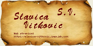 Slavica Vitković vizit kartica
